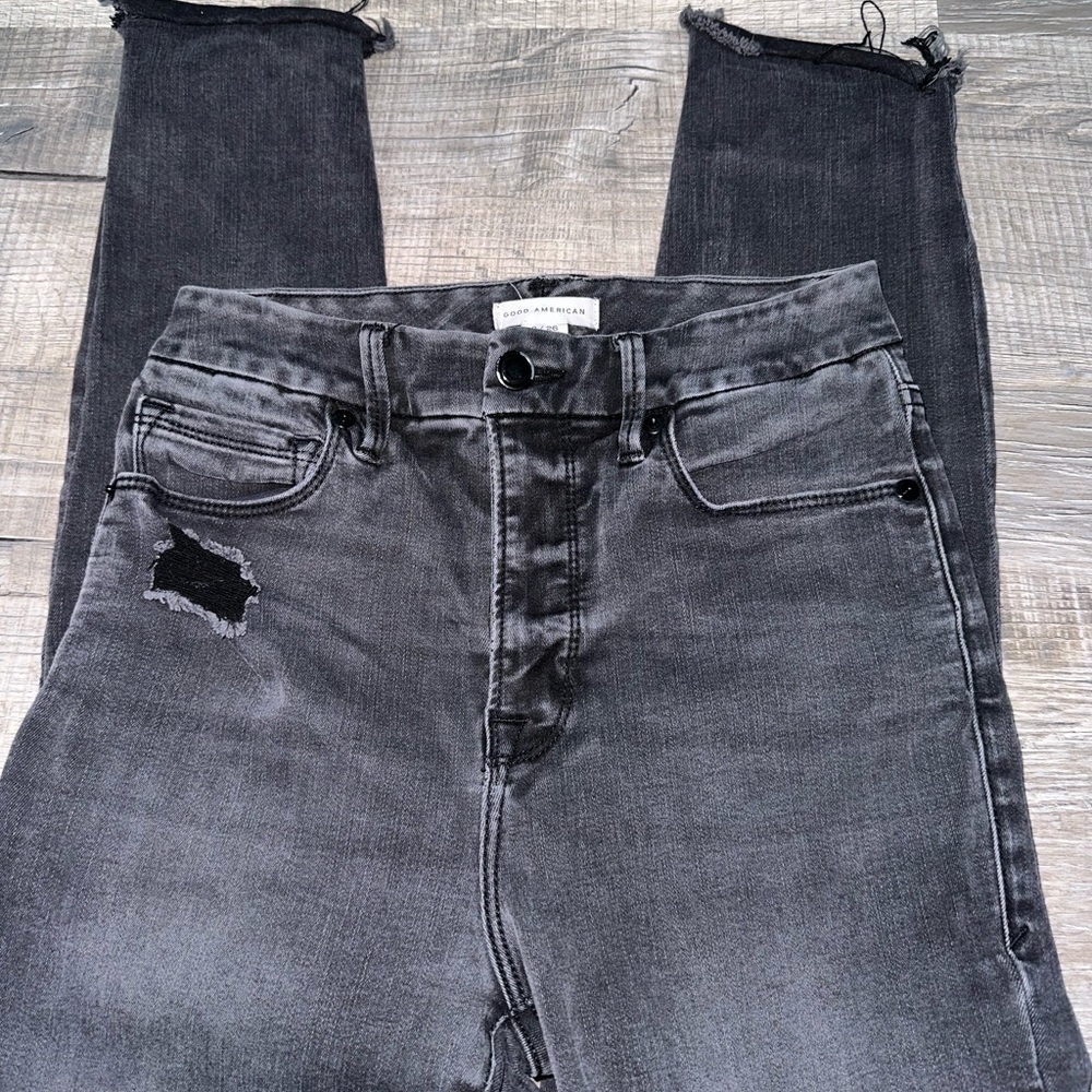Good American Dark Gray Skinny Jeans